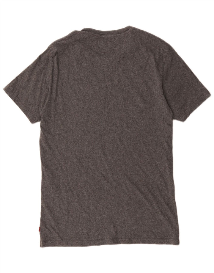 Levi's Womens Graphic T-Shirt Top UK 10 Small Grey Cotton