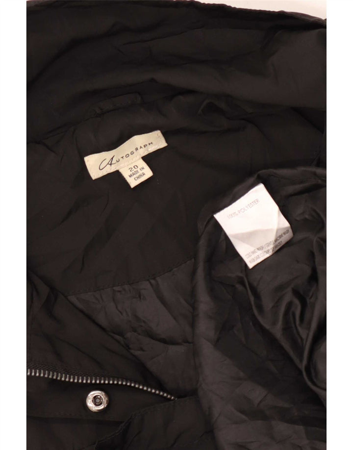 Marks & Spencer Womens Autograph Oversized Parka Jacket UK 20 2XL Black