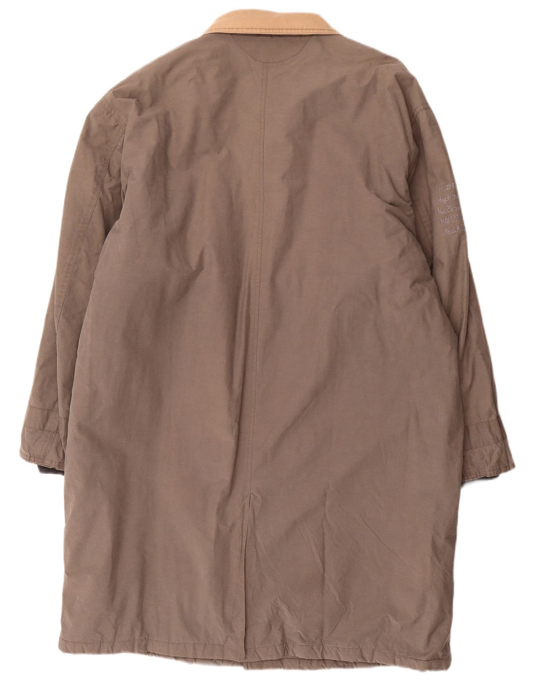 Vintage Mens Padded Coat UK 42 XL Grey Cotton