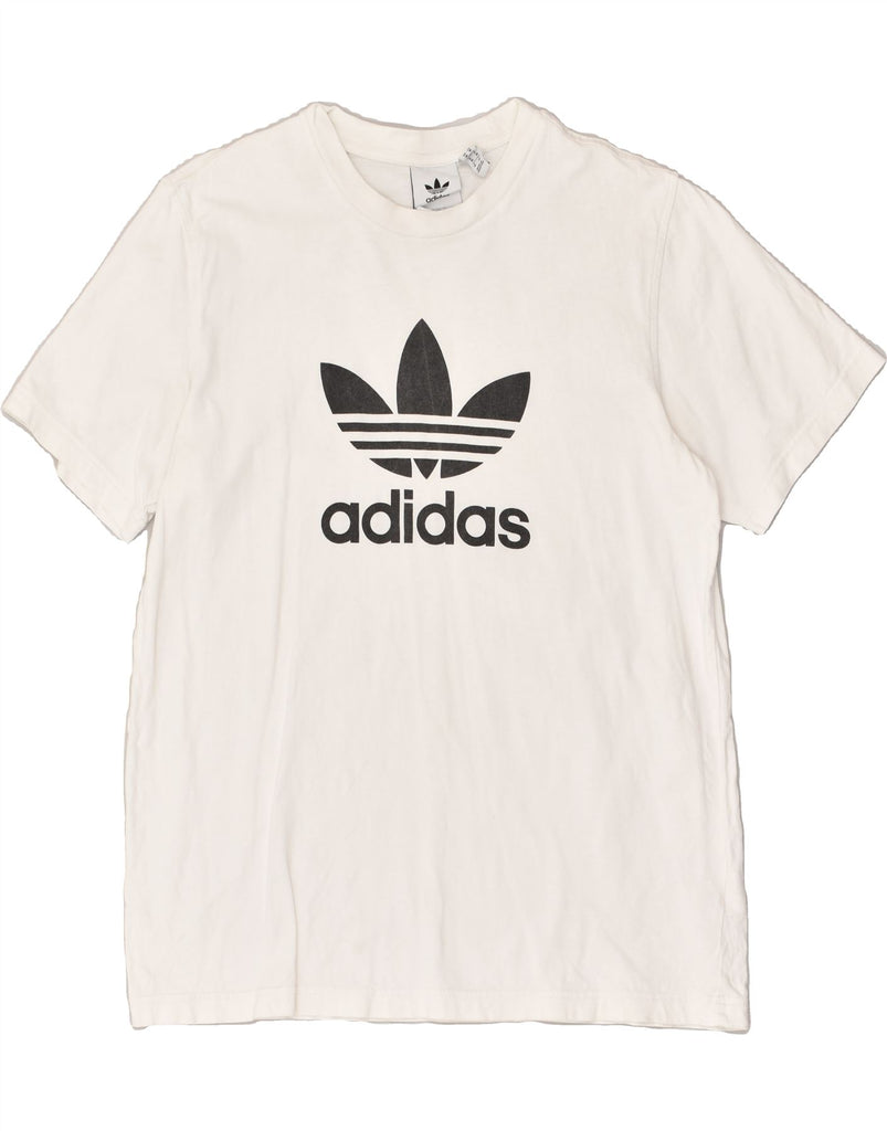 ADIDAS Mens Graphic T-Shirt Top Medium White Cotton | Vintage Adidas | Thrift | Second-Hand Adidas | Used Clothing | Messina Hembry 