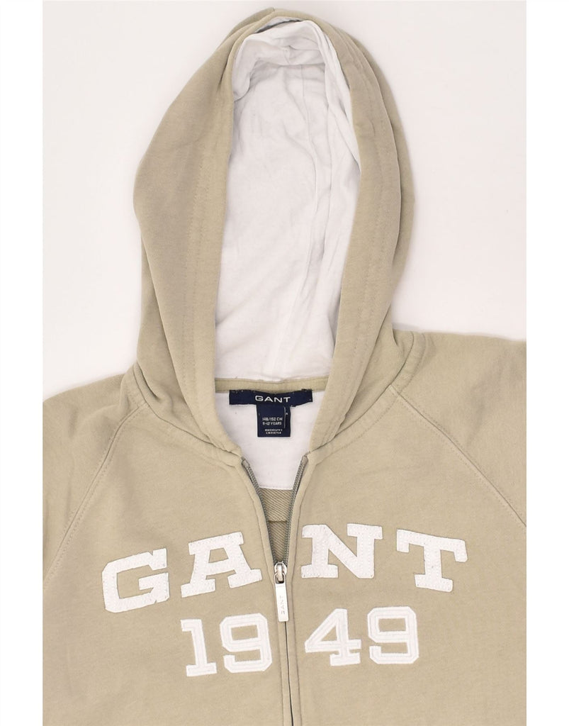 GANT Boys Graphic Zip Hoodie Sweater 11-12 Years Grey Cotton | Vintage Gant | Thrift | Second-Hand Gant | Used Clothing | Messina Hembry 