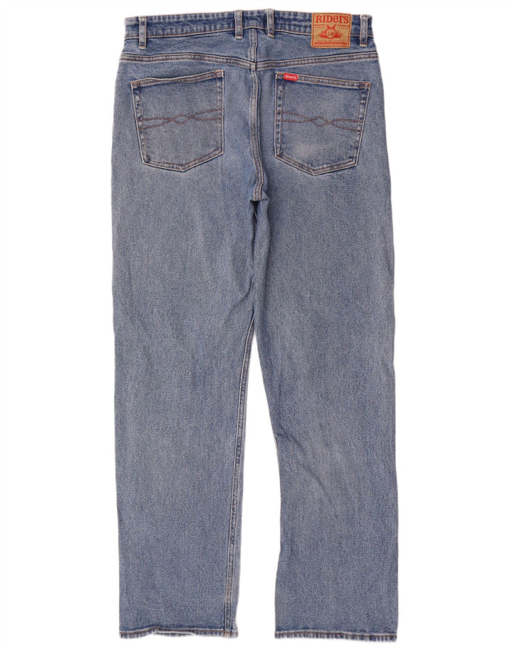 Lee Mens Riders Straight Jeans W36 L32 Blue Cotton