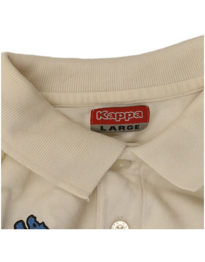 Kappa Mens Polo Shirt Large White