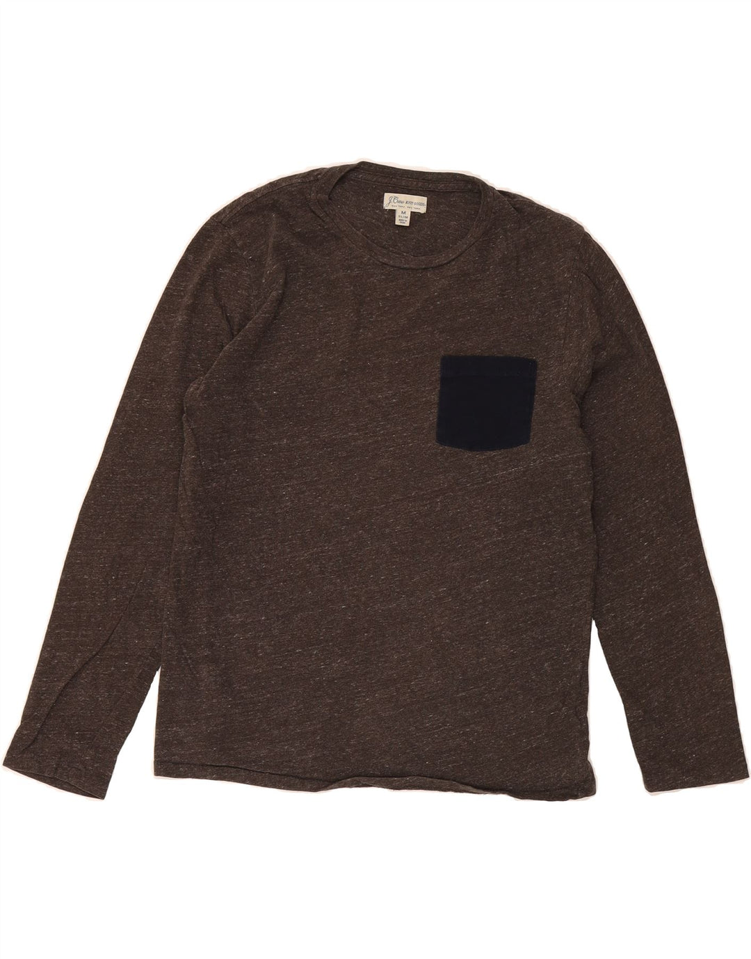 J. CREW Womens Slim Fit Top Long Sleeve UK 14 Medium Brown Cotton Vintage J. Crew and Second-Hand J. Crew from Messina Hembry 