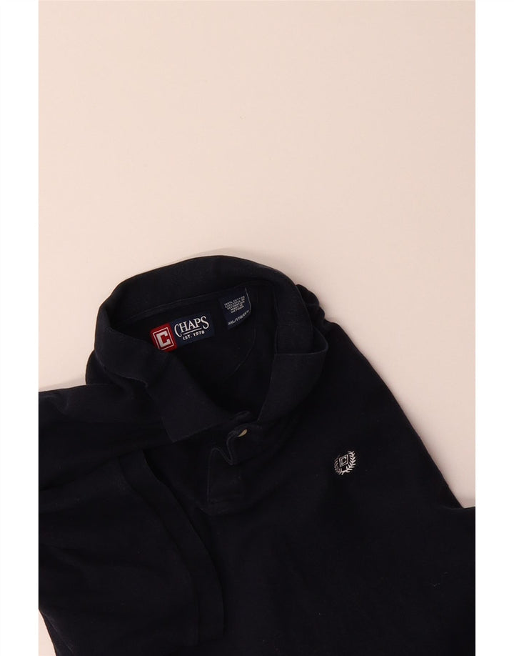 CHAPS Mens Polo Shirt 2XL Navy Blue Cotton Vintage Chaps and Second-Hand Chaps from Messina Hembry 