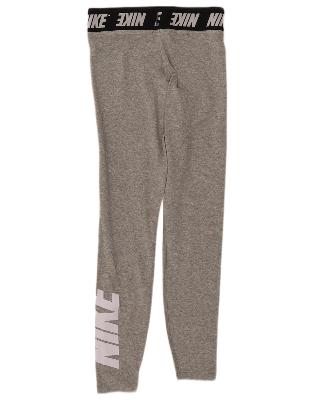 NIKE Womens Graphic Leggings UK 8 Small Grey Cotton