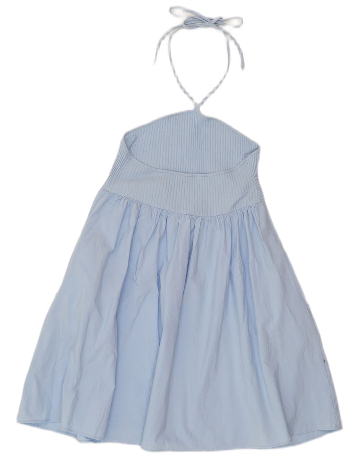 ZARA Womens Halter Dress UK 12 Medium Blue