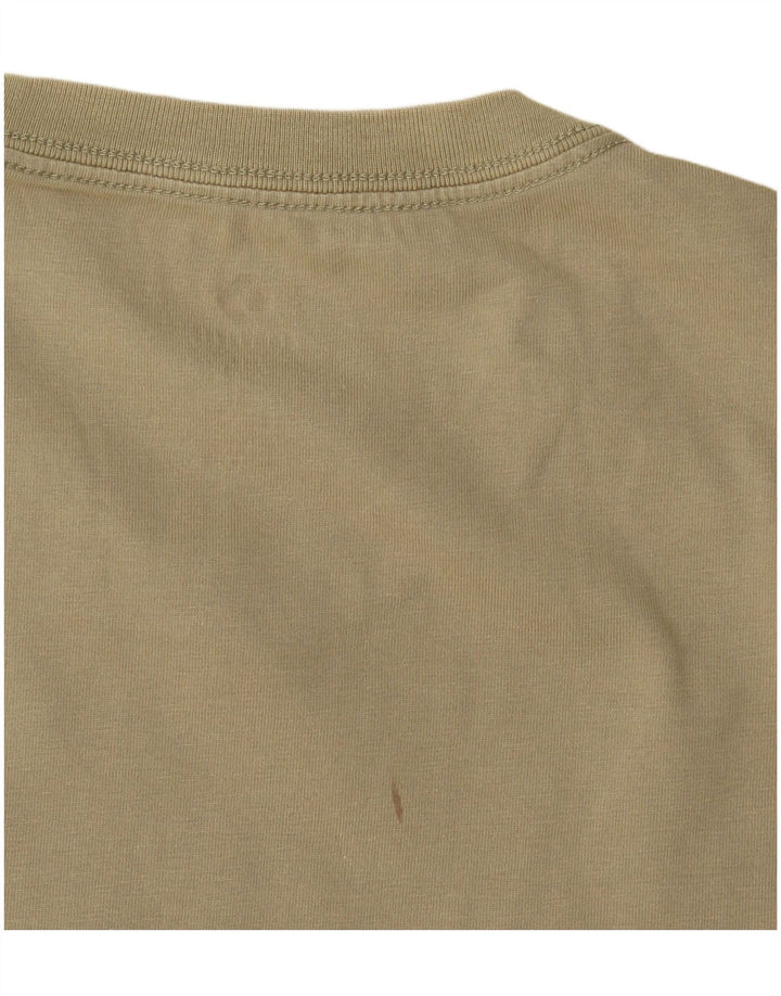 Converse Mens Graphic T-Shirt Top Medium Khaki Cotton