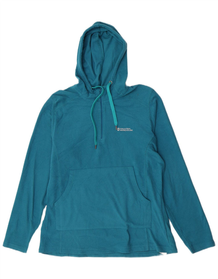 Mountain Warehouse Womens Hooded Fleece Jumper UK 16 Large Blue Polyester