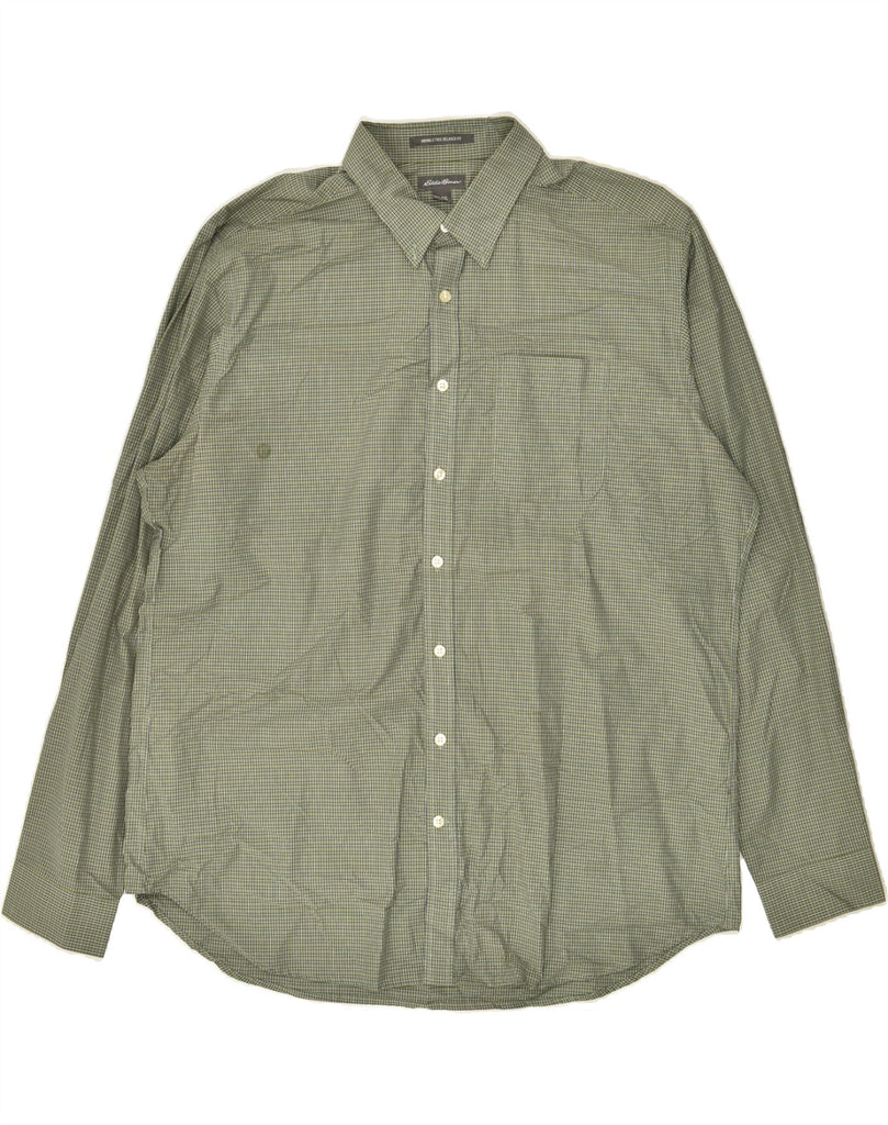 EDDIE BAUER Mens Relaxed Fit Shirt XL Green Check Cotton | Vintage Eddie Bauer | Thrift | Second-Hand Eddie Bauer | Used Clothing | Messina Hembry 