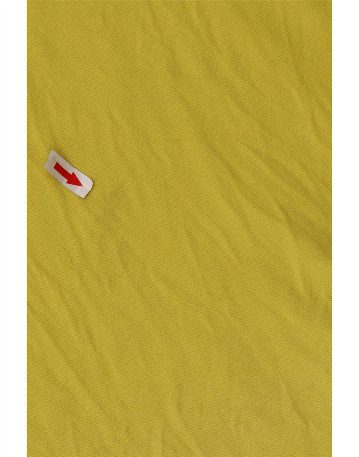 FRED PERRY Mens Light and Stretch Polo Shirt Small Yellow Cotton
