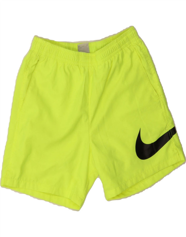 NIKE Mens Graphic Sport Shorts Small Green Polyester Vintage Nike and Second-Hand Nike from Messina Hembry 
