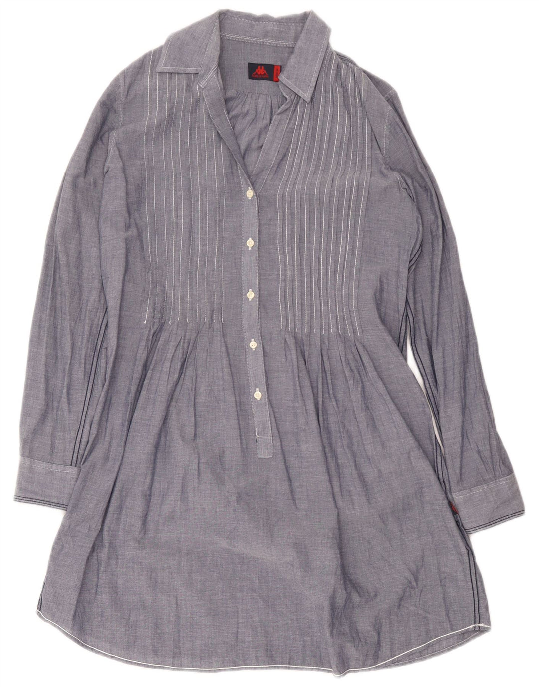 Kappa Womens Pullover Shirt Dress UK 14 Medium Blue Cotton
