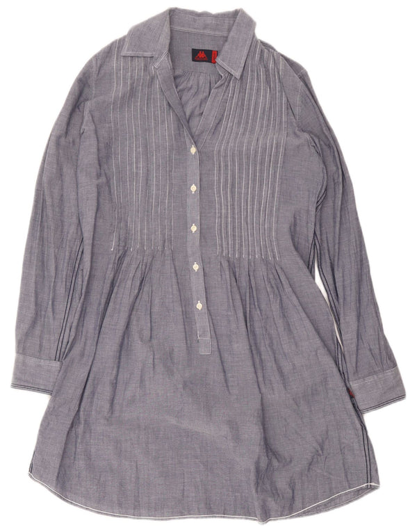 Kappa Womens Pullover Shirt Dress UK 14 Medium Blue Cotton