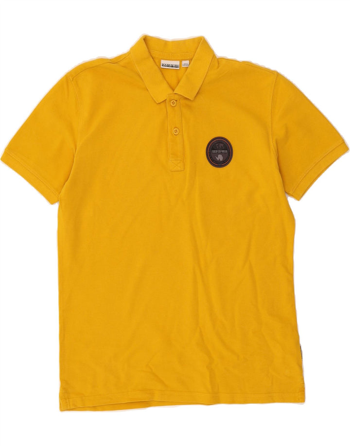 NAPAPIJRI Mens Polo Shirt Large Yellow Cotton Vintage Napapijri and Second-Hand Napapijri from Messina Hembry 