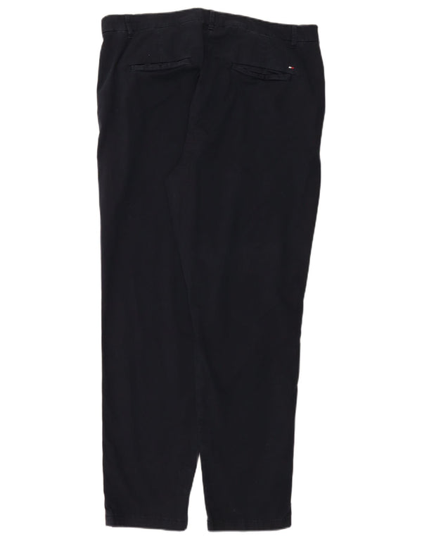 Tommy Hilfiger Womens Tapered Chino Trousers UK 16 Large W36 L29 Navy Blue