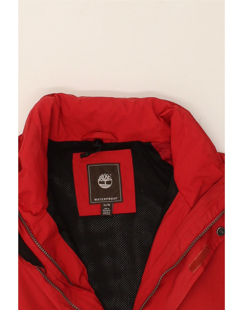 TIMBERLAND Mens Waterproof Jacket UK 42 XL Red Polyester | Vintage Timberland | Thrift | Second-Hand Timberland | Used Clothing | Messina Hembry 