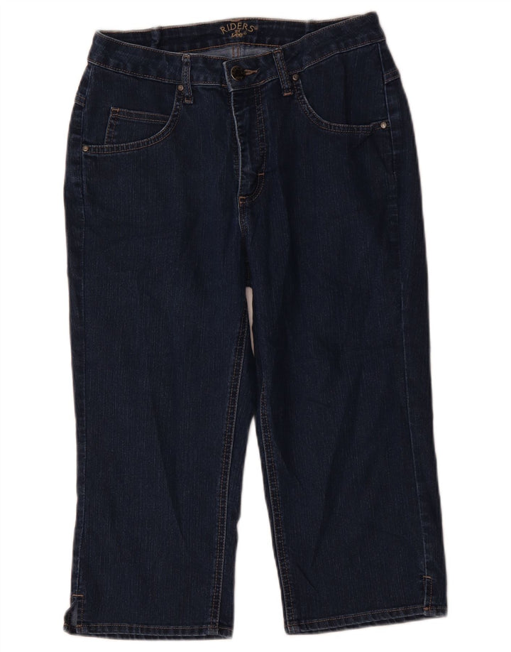 Lee Womens Riders Capri Jeans US 8 Medium W30 L18 Navy Blue Cotton
