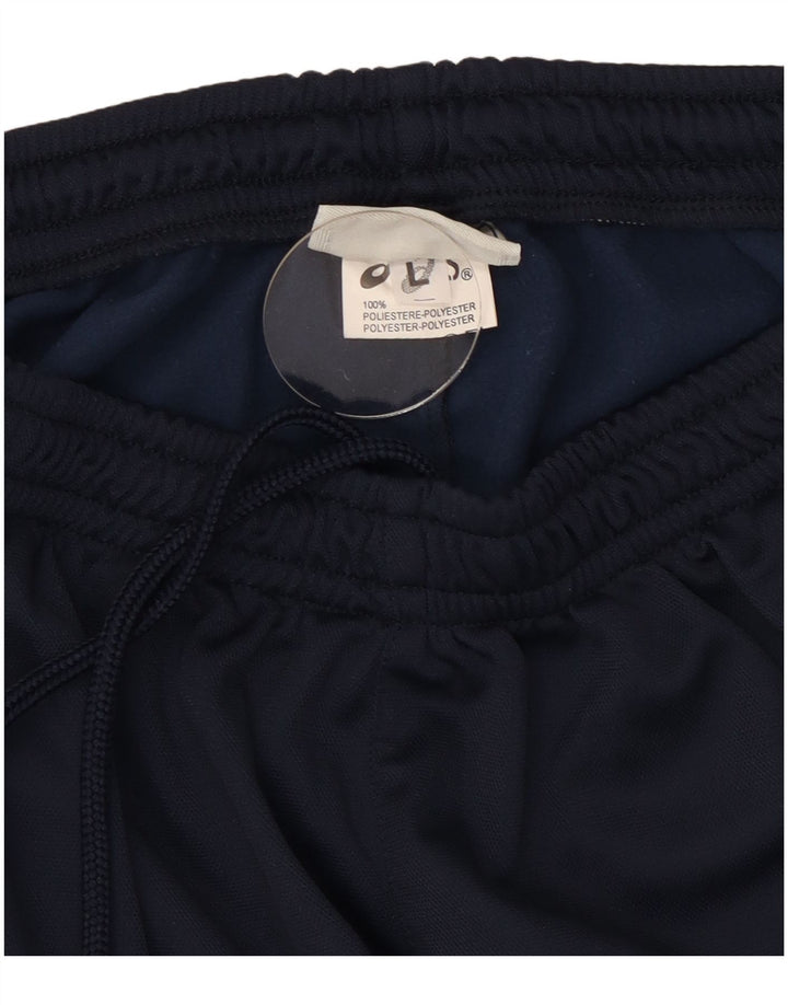 Asics Mens Tracksuit Trousers Large  Navy Blue Colourblock Polyester