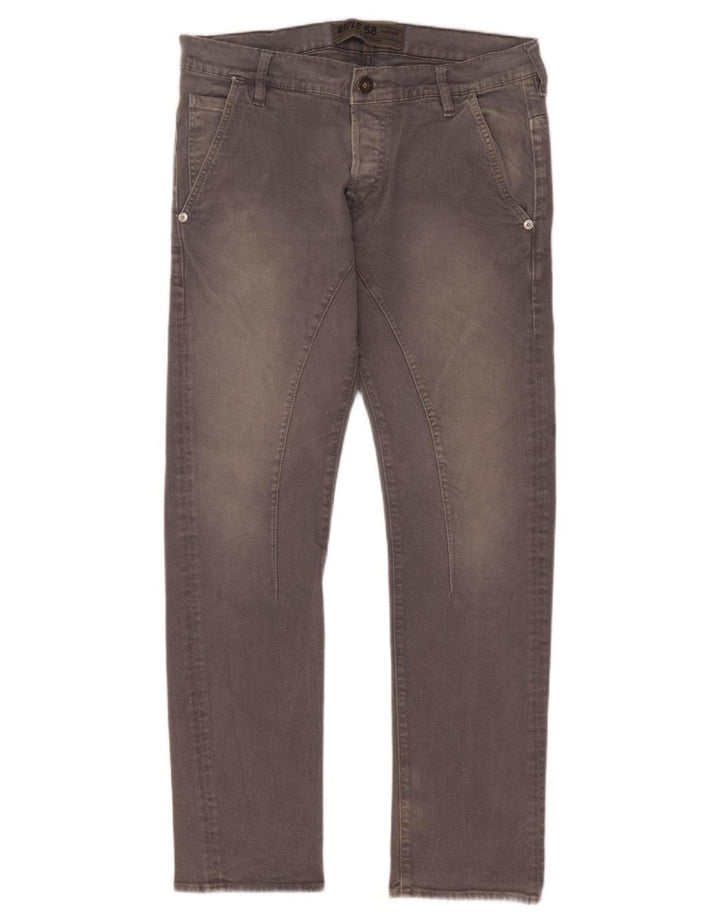Rifle Mens Slim Jeans W32 L31 Grey Cotton