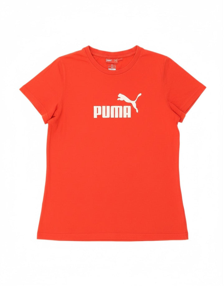 PUMA Womens Graphic T-Shirt Top UK 14 Medium Red