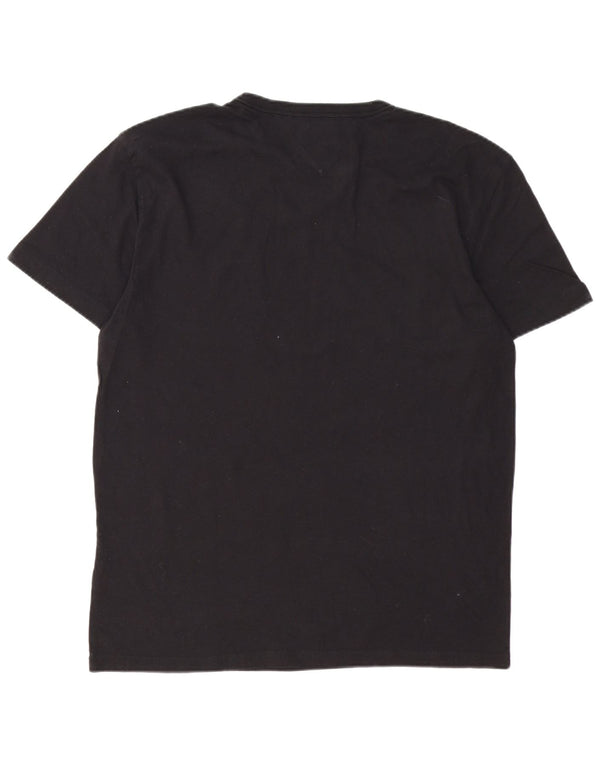 Tommy Hilfiger Mens T-Shirt Top Medium Black Cotton