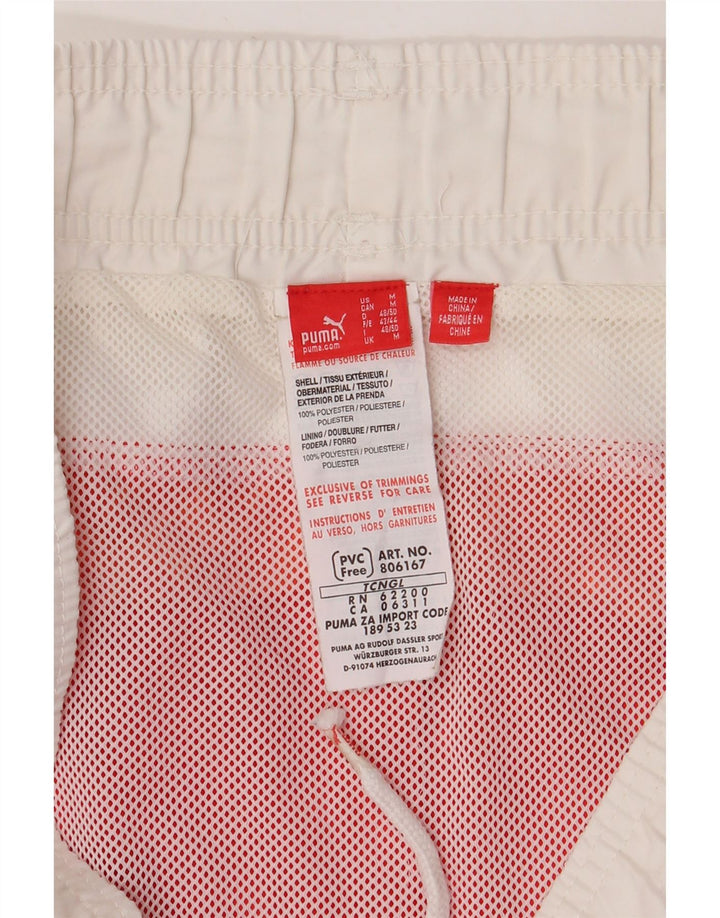 Puma Mens Graphic Swimming Shorts Medium  Red Colourblock Polyester