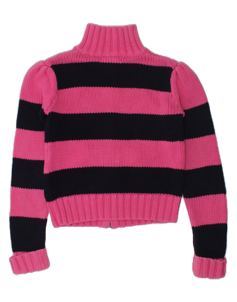 RALPH LAUREN Girls Crop Cardigan Sweater 5-6 Years Pink Striped Cotton | Vintage Ralph Lauren | Thrift | Second-Hand Ralph Lauren | Used Clothing | Messina Hembry 