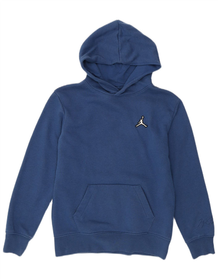 Jordan Boys Hoodie Jumper 12-13 Years Large Blue Cotton