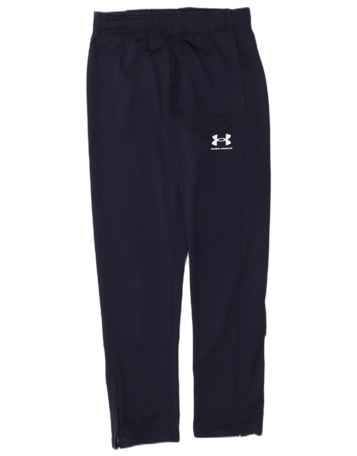 UNDER ARMOUR Boys Tracksuit Trousers 9-10 Years Medium  Navy Blue
