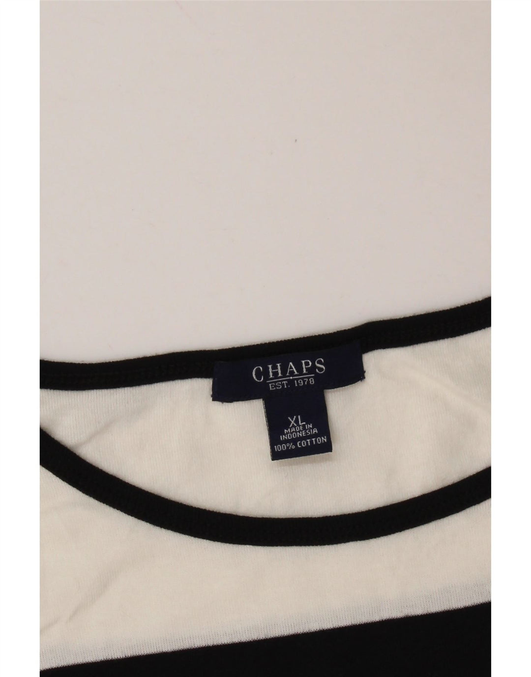 CHAPS Womens Vest Top UK 18 XL White Striped Cotton