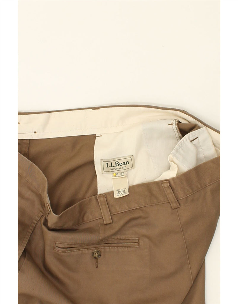 L.L.BEAN Mens Natural Fit Slim Chino Trousers W37 L30  Brown Cotton | Vintage L.L.Bean | Thrift | Second-Hand L.L.Bean | Used Clothing | Messina Hembry 