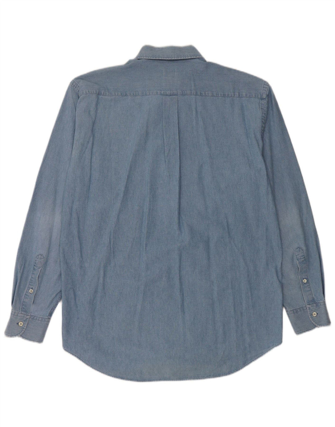 Fay Mens Denim Shirt Large Blue Cotton