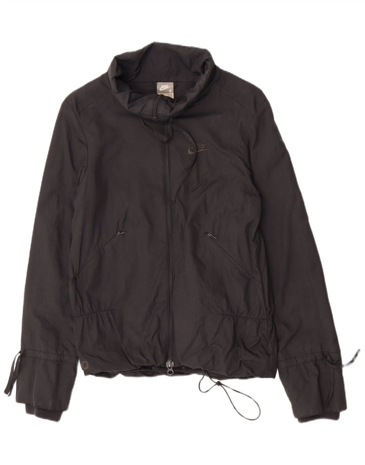 Nike Womens Windbreaker Jacket UK 8/10 Small Black Nylon