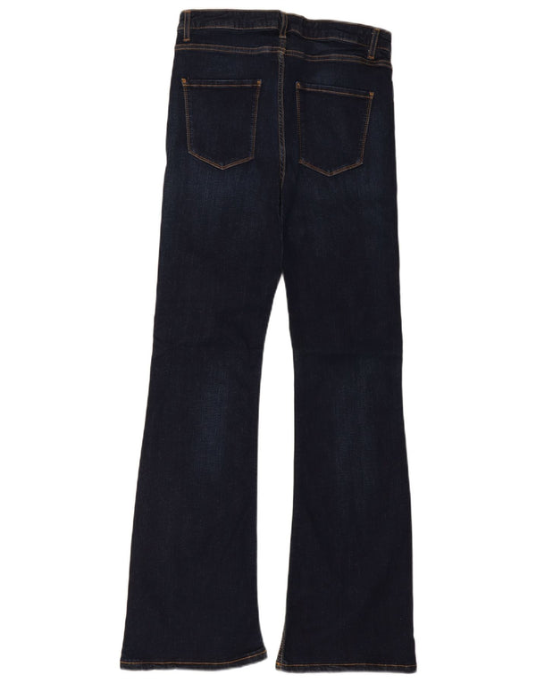 Zara Womens Slim Flared Jeans EU 40 Medium W30 L32 Navy Blue Cotton