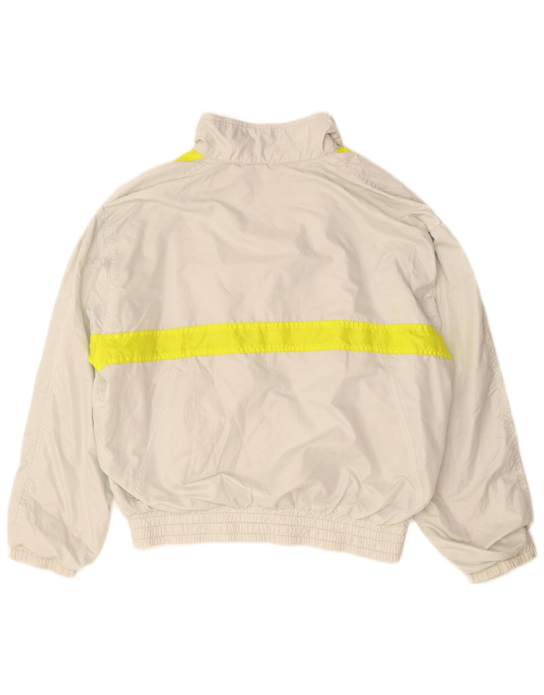 Vintage Womens Oversized Tracksuit Top Jacket UK 12 Medium Grey Colourblock