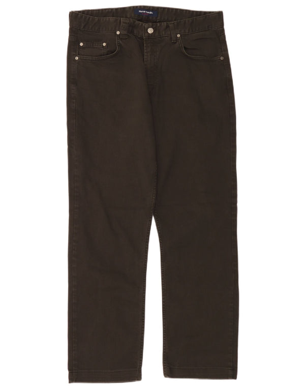 Pierre Cardin Mens Straight Jeans IT 46 Small W34 L30 Brown Cotton