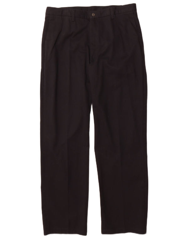 Lee Mens Straight Chino Trousers W36 L32 Black Cotton