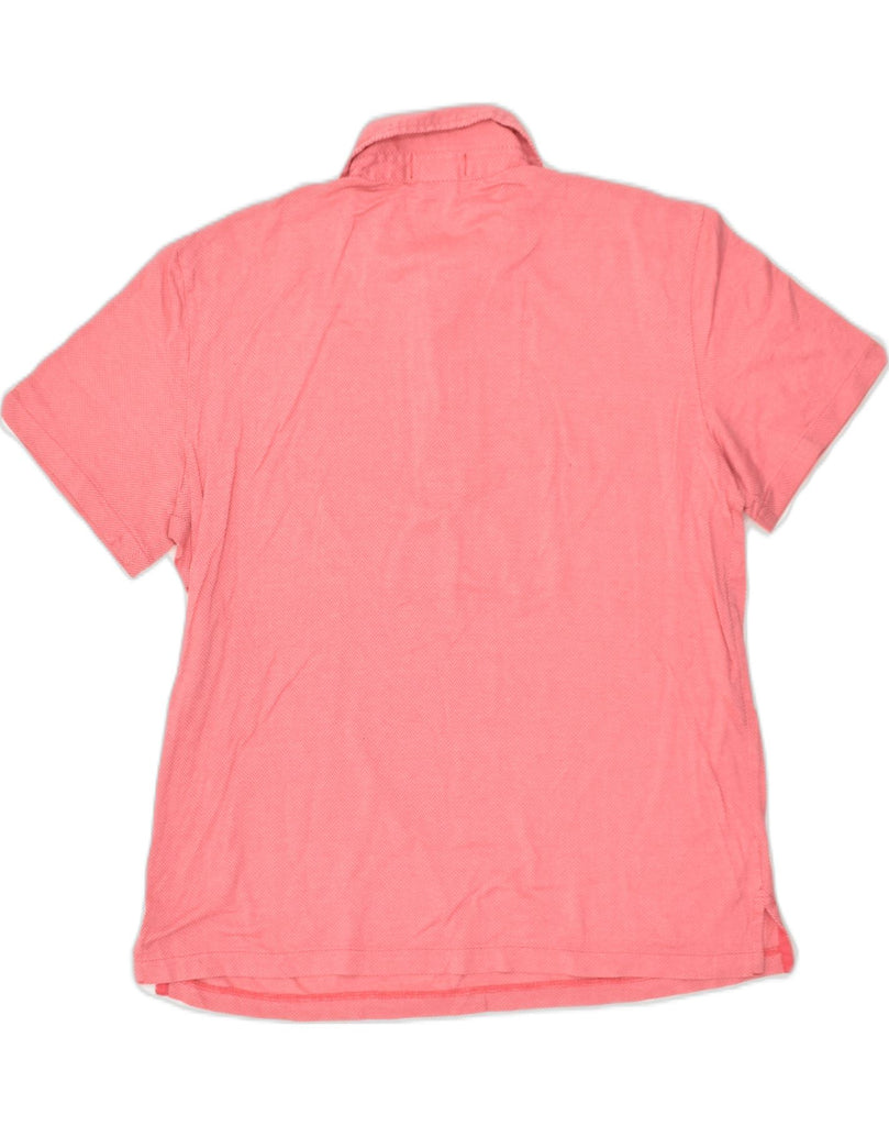 MICHAEL KORS Mens Polo Shirt Small Pink Herringbone Cotton | Vintage Michael Kors | Thrift | Second-Hand Michael Kors | Used Clothing | Messina Hembry 