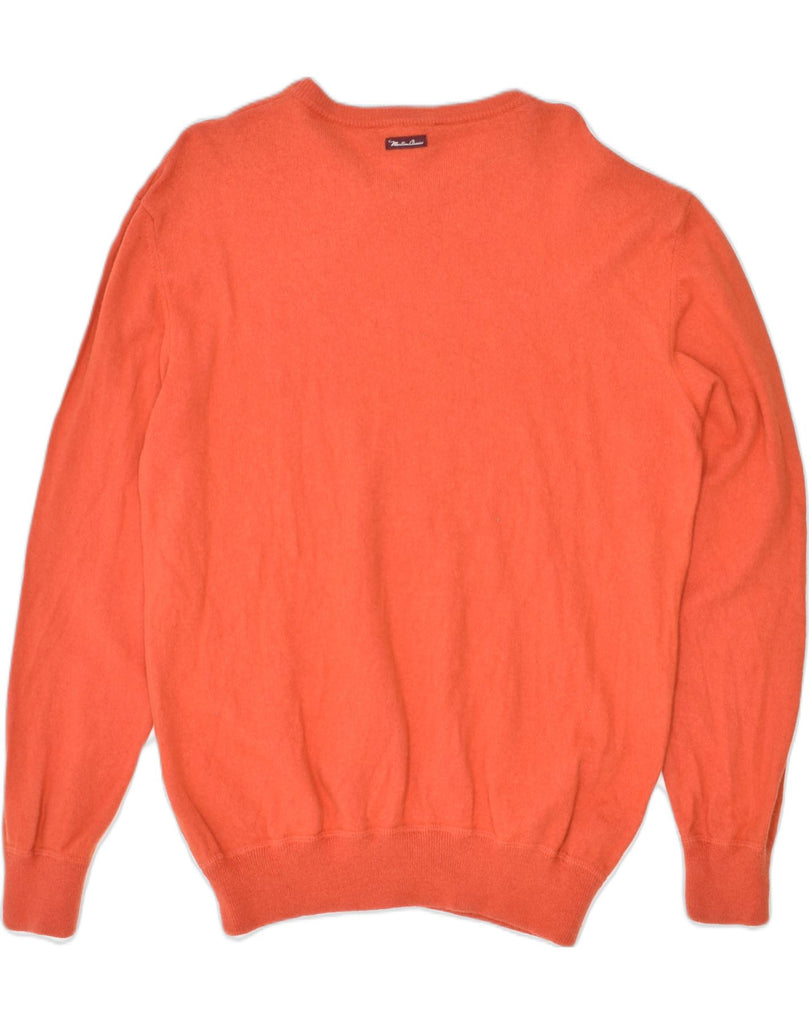 MARLBORO CLASSICS Mens Slim Fit Crew Neck Jumper Sweater 2XL Orange Wool | Vintage Marlboro Classics | Thrift | Second-Hand Marlboro Classics | Used Clothing | Messina Hembry 