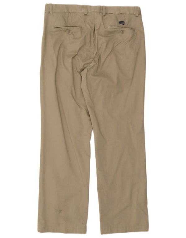 Marks & Spencer Mens Blue Harbour Pegged Suit Trousers W36 L31 Beige Cotton
