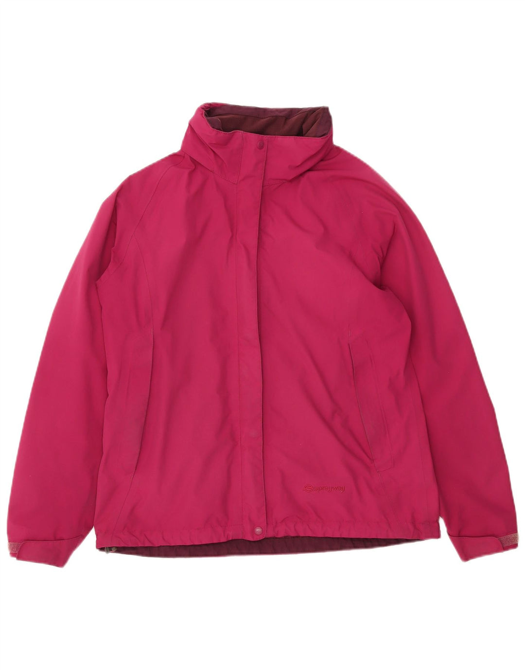 Sprayway Womens Hooded Rain Jacket UK 12 Medium Pink Polyester