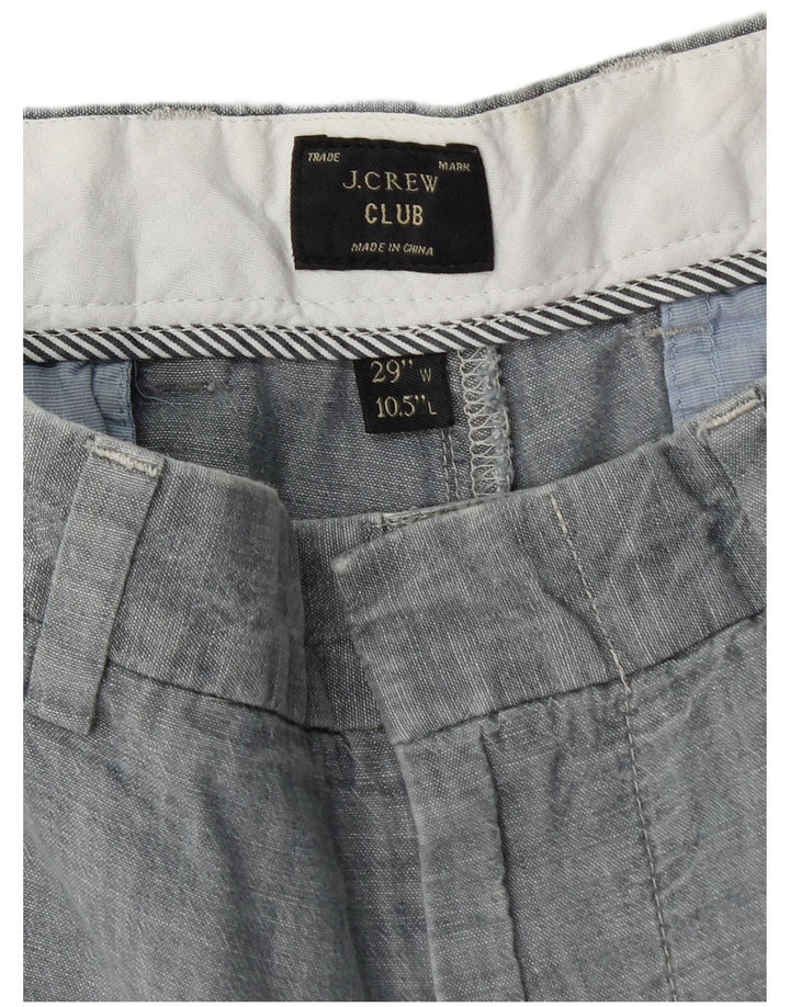 J. CREW Mens Club Chino Shorts W29 Medium Grey Cotton