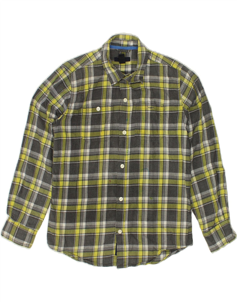 GAP Boys Regular Shirt 10-11 Years Large Green Check Cotton | Vintage Gap | Thrift | Second-Hand Gap | Used Clothing | Messina Hembry 