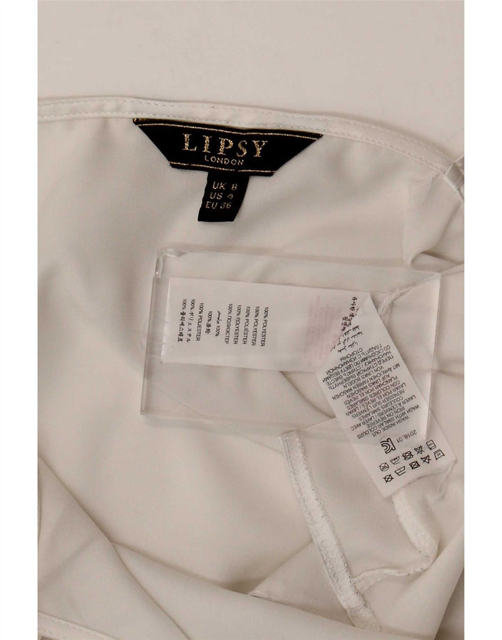 Lipsy Womens Cami Top UK 8 Small White Polyester