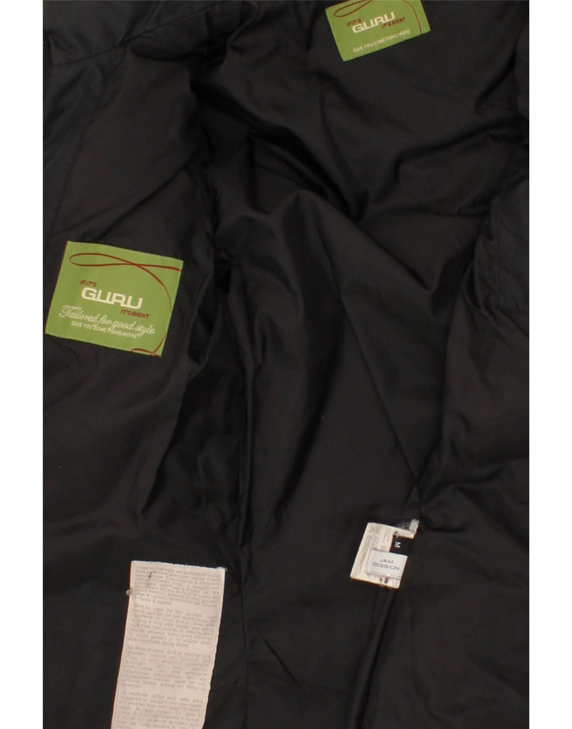 GURU Womens Padded Coat UK 12 Medium Black Polyamide Vintage Guru and Second-Hand Guru from Messina Hembry 