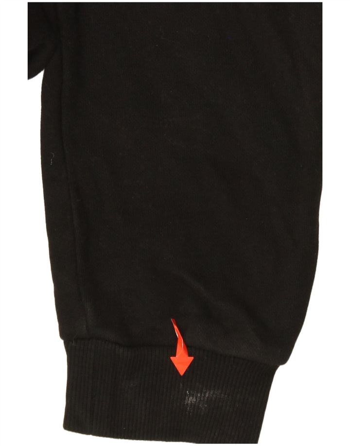 PUMA Mens Graphic Hoodie Jumper Large Black Cotton