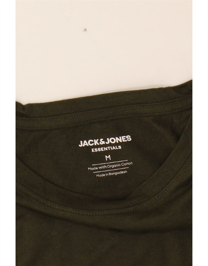 JACK & JONES Mens T-Shirt Top Medium Green Cotton Vintage Jack & Jones and Second-Hand Jack & Jones from Messina Hembry 