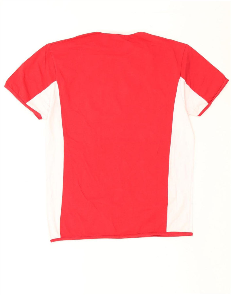 LEE Womens Graphic T-Shirt Top UK 18 XL Red Colourblock Cotton Vintage Lee and Second-Hand Lee from Messina Hembry 