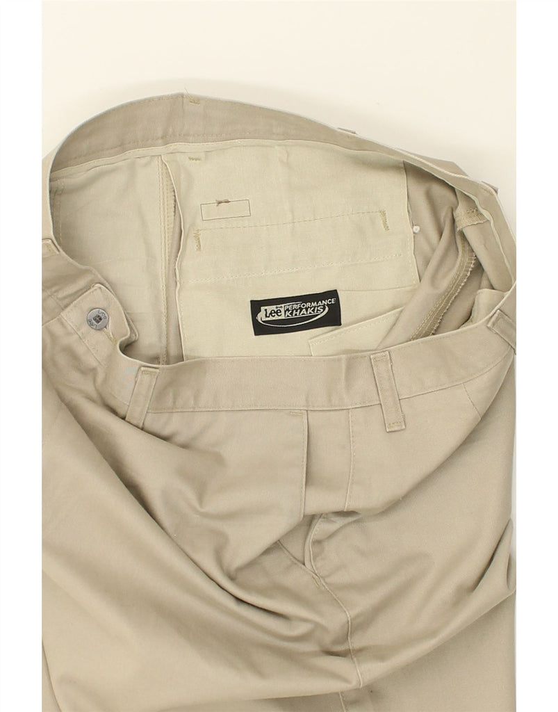 LEE Mens Straight Chino Trousers W38 L29  Beige Cotton | Vintage Lee | Thrift | Second-Hand Lee | Used Clothing | Messina Hembry 